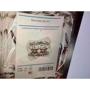 Set of 8 Highland Cow Christmas Placemats 100% Polyester Waterproof 18.5 x‎ 12.5